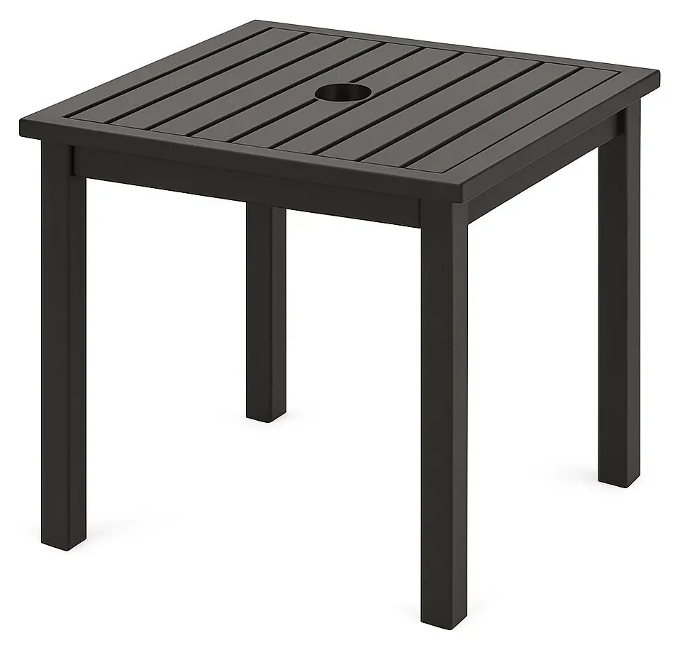 21.5" Square Steel Umbrella Table