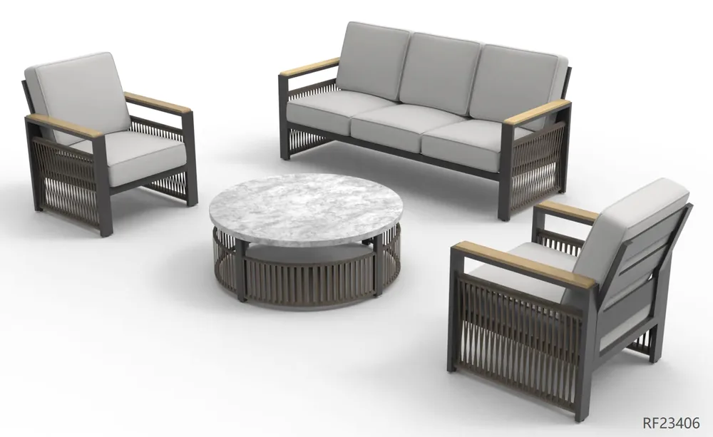 4PC Love Seat Deep Seating Set