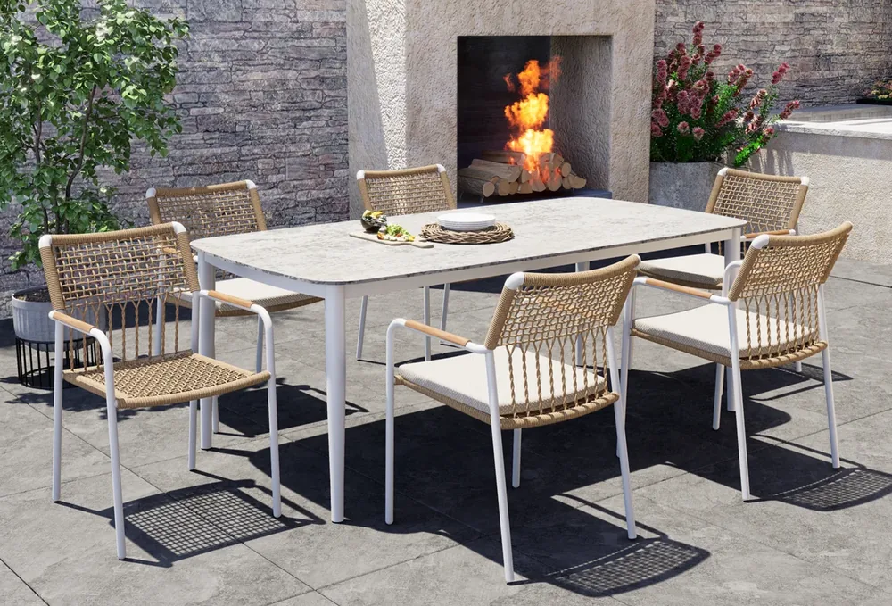7PC Rope Dining Set