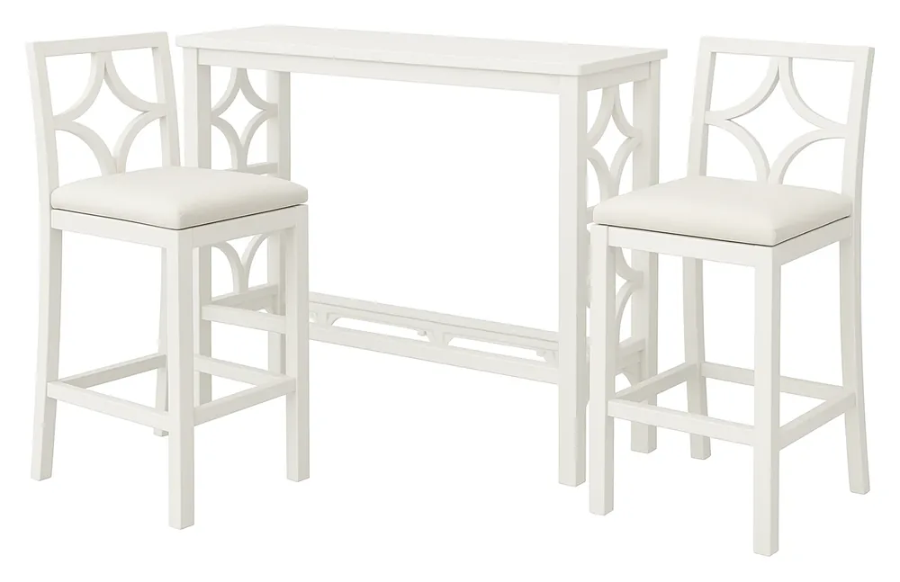 High Bar Set (White frame · Brown wicker)