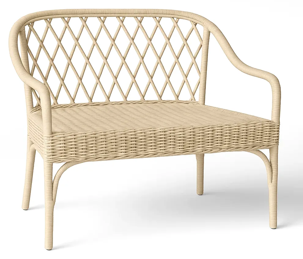 Wicker Stack Bench (Tan wicker)