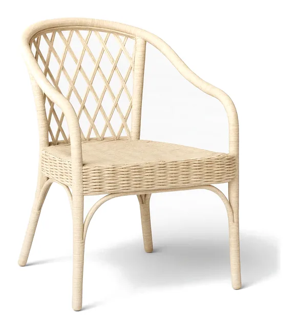 Cream Stack Wicker Chair