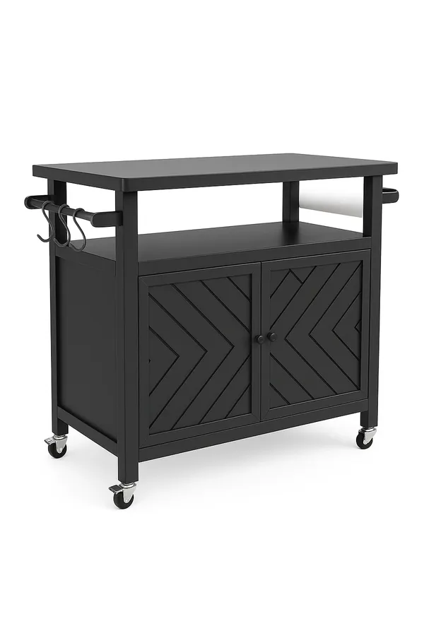 Deluxe Prep Cart With Doors