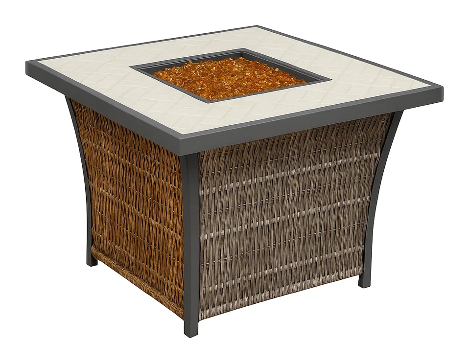 HollyBrook 36" Square Firepit Table