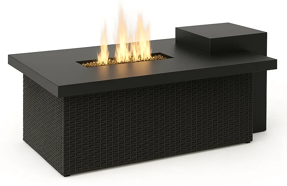 Low Profile Gas Column Fire Pit Table