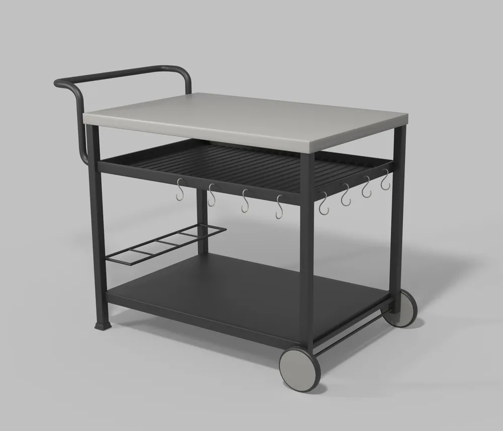 Outdoor Grill Prep Cart