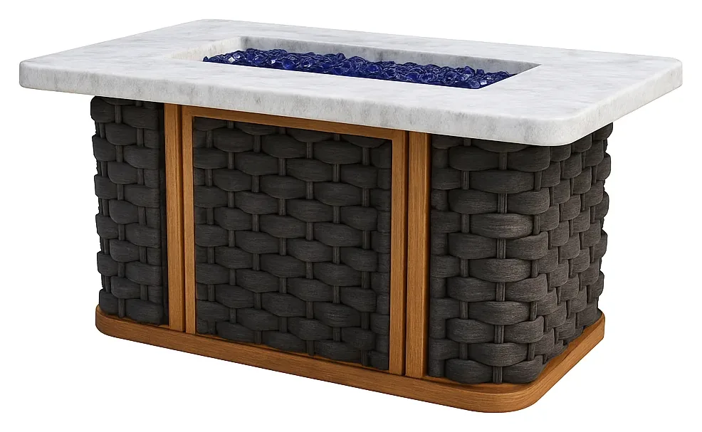 Resin Rope Fire Pit Table