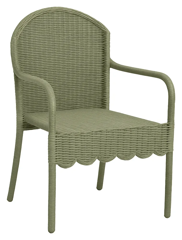 Wicker Stack Chair (Brown or Black frame · PE wicker)