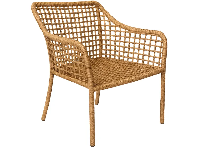 Wicker Stack Chair (Brown or Black frame · PE wicker)