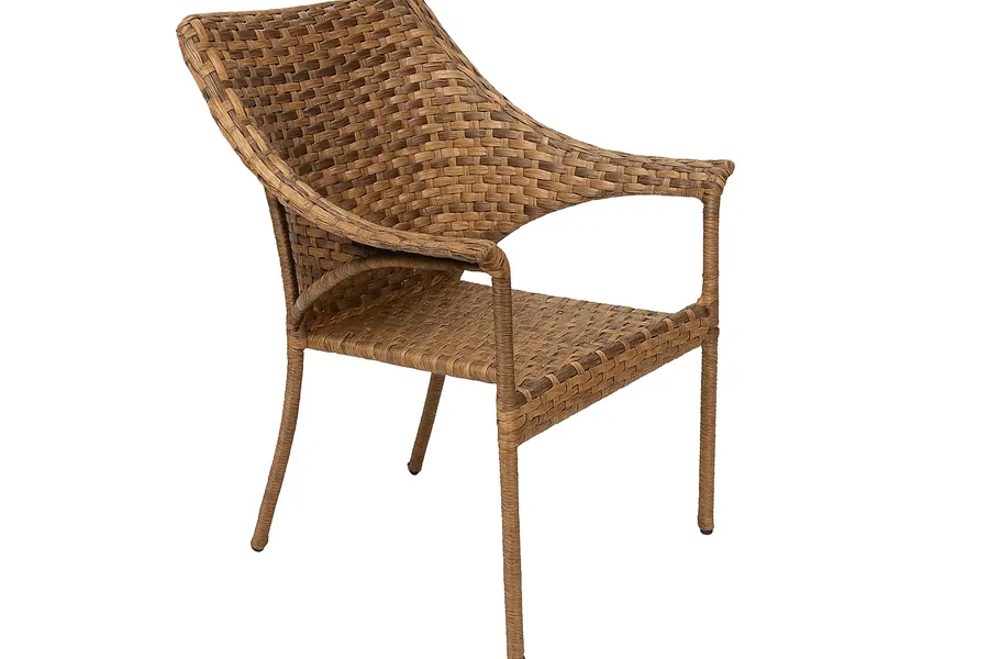 Wicker Stack Chair (Brown or Black frame · PE wicker)
