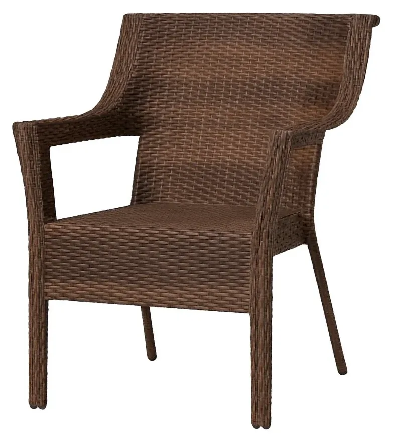Wicker Stack Chair (Brown or Black frame · PE wicker)