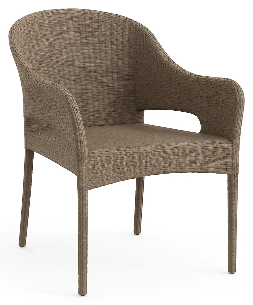Wicker Stack Chair (Brown or Black frame · PE wicker)