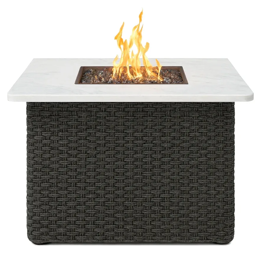 Wicker Square Fire Pit