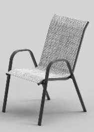 Woven Material Sling Stack Chair